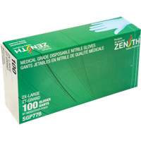 Gants jetables de calibre m&eacute;dical r&eacute;sistants &agrave; la perforation, 2T-Grand, Nitrile, 4,5 mils, Sans poudre, Bleu, Classe 2 NTL Industrial