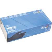 Puncture-Resistant Medical-Grade Disposable Gloves, Small, Nitrile, 5-mil, Powder-Free, Black, Class 2 NTL Industrial