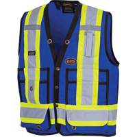 6692N Surveyor's Safety Vest, Royal Blue, Small, Polyester NTL Industrial