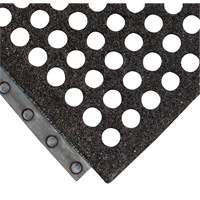 24/Seven&reg; Locksafe&reg; Anti-Fatigue Mat, Honeycomb, 3' x 3' x 5/8", Black, Natural Rubber NTL Industrial