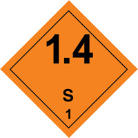 Étiquettes de manutention de matières dangereuses, 4" lo x 4" la, Noir/orange SGQ529 | NTL Industrial