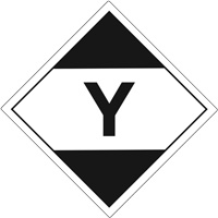 "Y" Limited Quantity Air Shipping Labels, 4" L x 4" W, Black on White SGQ531 | NTL Industrial