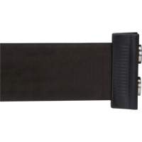 Barri&egrave;re &agrave; fixation murale avec ruban magn&eacute;tique, Acier, Fixation par vis, 7', Ruban Noir NTL Industrial