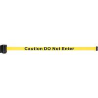 Wall Mount Barrier with Magnetic Tape, Steel, Screw Mount, 7', Yellow Tape SGR021 | NTL Industrial