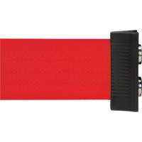 Wall Mount Barrier with Magnetic Tape, Steel, Screw Mount, 7', Red Tape SGR024 | NTL Industrial