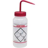 "Acetone" Safety-Labeled Wide-Mouth Wash Bottle, 16 oz. SGR026 | NTL Industrial