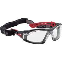 Rush+ Foam Rimmed Safety Glasses with Strap, Clear Lens, Anti-Fog/Anti-Scratch Coating, CSA Z94.3 SGR155 | NTL Industrial