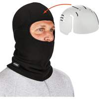 N-Ferno&reg; Zippered Balaclava Face Mask with Bump Cap Insert, Fleece/Polyester, Black NTL Industrial