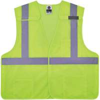 GloWear 8217BA Breakaway Mesh Safety Vest, High Visibility Lime-Yellow, Medium/Small, Polyester NTL Industrial