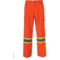 All-Season High Visibility Ventilated Mining Pants, Poly-Cotton, 28, High Visibility Orange NTL Industrial