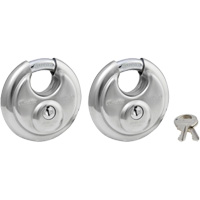Cadenas &agrave; arceau prot&eacute;g&eacute;, Argent, Cl&eacute;s identiques, Acier inoxydable, Largeur de 2-3/4" NTL Industrial