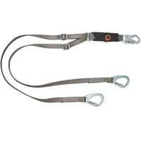 V-Series Tie-Back Lanyard, 6', Carabiner Center, Snap Hook Leg Ends, Nylon NTL Industrial