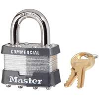 Cadenas lamin&eacute;, Argent, Cl&eacute;s identiques, Acier lamin&eacute;, Largeur de 1-3/4" NTL Industrial