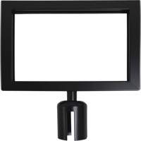 Cadre d'enseigne pour poteau de barri&egrave;re pour le contr&ocirc;le des foules, Noir NTL Industrial