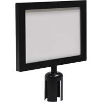 Cadre d'enseigne pour poteau de barri&egrave;re pour le contr&ocirc;le des foules, Noir NTL Industrial