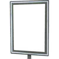 Heavy-Duty Vertical Sign Holder for Classic Posts, Polished Chrome SGU832 | NTL Industrial