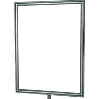 Heavy-Duty Vertical Sign Holder for Classic Posts, Polished Chrome SGU834 | NTL Industrial