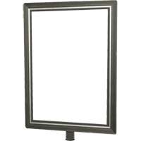 Heavy-Duty Vertical Sign Holder for Classic Posts, Satin Chrome SGU836 | NTL Industrial