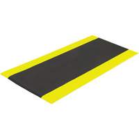 Airsoft™ Anti-Fatigue Mat, Pebbled, 3' x 5' x 3/8", Black/Yellow, PVC Sponge SGV445 | NTL Industrial