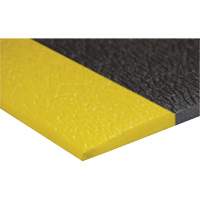 Airsoft™ Anti-Fatigue Mat, Pebbled, 3' x 5' x 3/8", Black/Yellow, PVC Sponge SGV445 | NTL Industrial