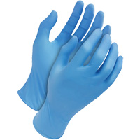 Classic Disposable Gloves, Medium, Nitrile, 4-mil, Powder-Free, Blue NTL Industrial
