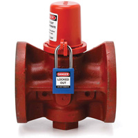 Housse de s&eacute;curit&eacute; pour fontaine et dispositif de cadenassage pour robinet &agrave; tournant, Ensemble Vanne/Robinet &agrave; eau NTL Industrial