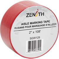 Aisle Marking Tape, 2" x 108', PVC, Red SGW129 | NTL Industrial