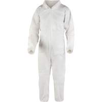 Premium Coveralls, Large, White, Microporous NTL Industrial