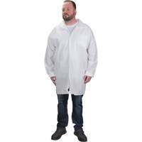 Protective Lab Coat, Microporous, White, Large SGW619 | NTL Industrial