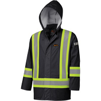 5894BK Fire-Resistant Waterproof Safety Jacket, Polyurethane, Black, X-Small NTL Industrial