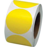 Coloured Marking Dots, Circle, 3" L x 3" W, Yellow, Vinyl SGW782 | NTL Industrial