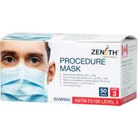 Disposable Procedure Face Masks, ASTM F2100 Level 3, Class 1 NTL Industrial