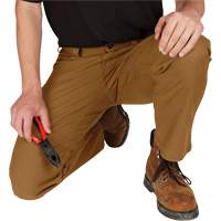 Pantalon de travail flexible et robuste, Poly-coton/Spandex, Khaki, Taille 32, Entrejambe 32 NTL Industrial