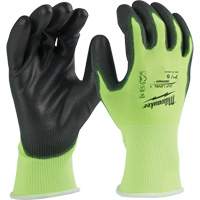 Gants &agrave; haute visibilit&eacute; enduits par trempage, Taille Petit, Calibre 15, Rev&ecirc;tement Polyur&eacute;thane, Enveloppe en Poly&eacute;thyl&egrave;ne, ASTM ANSI niveau A1 NTL Industrial