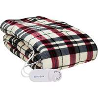 Linen Plaid Electric Throw Blanket, Polyester SGX708 | NTL Industrial