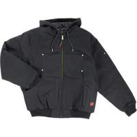 Blouson d'aviateur en toile lourde avec capuchon, Hommes, Moyen (grande taille), Noir NTL Industrial