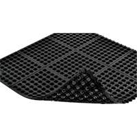 Cushion-Ease<sup>®</sup> 550 Interlocking Anti-Fatigue Mat, Slotted, 3' x 3' x 3/4", Black, Rubber SGX886 | NTL Industrial