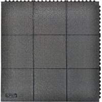 Cushion-Ease<sup>®</sup> Interlocking Anti-Fatigue Mat, Pebbled, 3' x 3' x 3/4", Black, Natural Rubber SGX894 | NTL Industrial