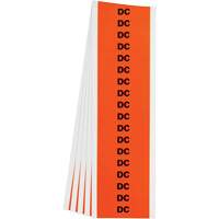 "DC" Conduit & Voltage Labels, 1/2" x 2-1/4", Cloth/Vinyl, English SGY003 | NTL Industrial