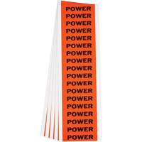 "Power" Conduit & Voltage Labels, 1/2" x 2-1/4", Cloth/Vinyl, English SGY005 | NTL Industrial