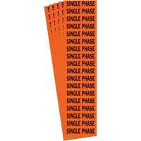 "Single Phase" Conduit & Voltage Labels, 1/2" x 2-1/4", Cloth/Vinyl, English SGY006 | NTL Industrial