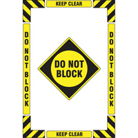 "Keep Clear Do Not Block" Floor Marking Kit, Adhesive, English with Pictogram NTL Industrial