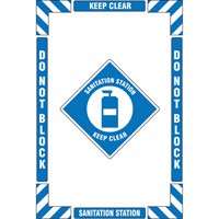 "Sanitation Station" Floor Marking Kit, Adhesive, English with Pictogram SGY035 | NTL Industrial