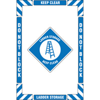 "Ladder Storage" Floor Marking Kit, Adhesive, English with Pictogram SGY036 | NTL Industrial