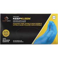 Gants jetables KeepKleen, Petit, Nitrile, 2,8 mil, Sans poudre, Bleu NTL Industrial