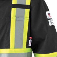 7702BK FR-Tech&reg; 88/12 FR Arc Rated Coveralls, Size 36, Black, 9.7 cal/cm² NTL Industrial