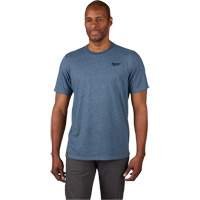 Hybrid Work Tee Shirt, Men's, Small, Blue NTL Industrial