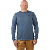 Hybrid Work Tee Shirt, Men's, Small, Blue NTL Industrial