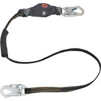 Anti-Corrosion Energy Absorbing Lanyard, 6', Rebar Hook Center, Snap Hook Leg Ends, Polyester NTL Industrial