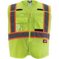 Flagman Safety Vest, High Visibility Lime-Yellow, Medium/Small NTL Industrial